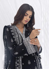 Lakhany Monochrome Printed Lawn Suits Unstitched 3 Piece Suit - LSM24MP LG-AR-0009